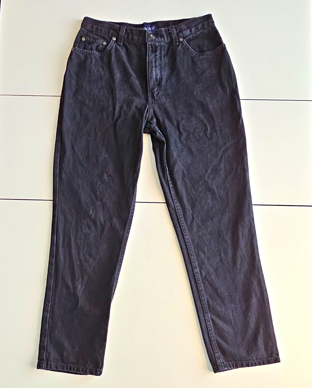 Vintage L.A. Blues Women's Black Jeans 10P Slim Straight 100% Cotton Petite